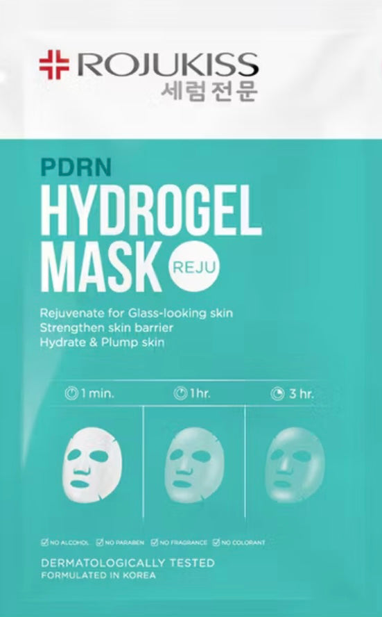 מסכת הידרוג’ל פעילה PDRN Rojukiss המותג הקוריאני לשיקום ומיצוק עור הפנים